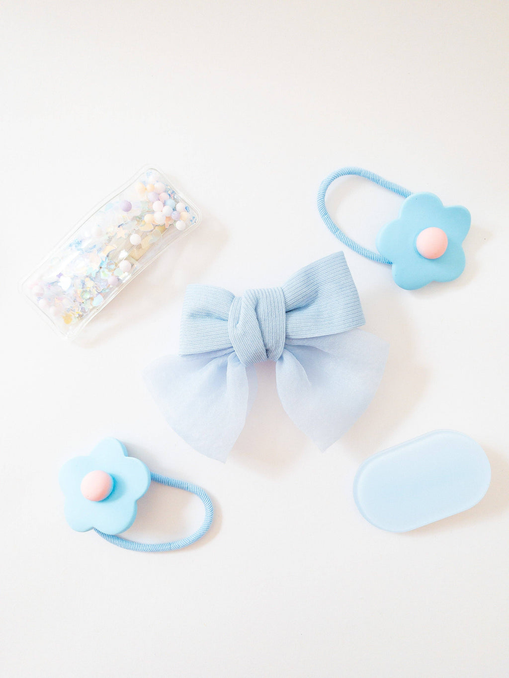 Eggy Cakes - Shay Bow and Confetti 5 Piece Hair Clip Set