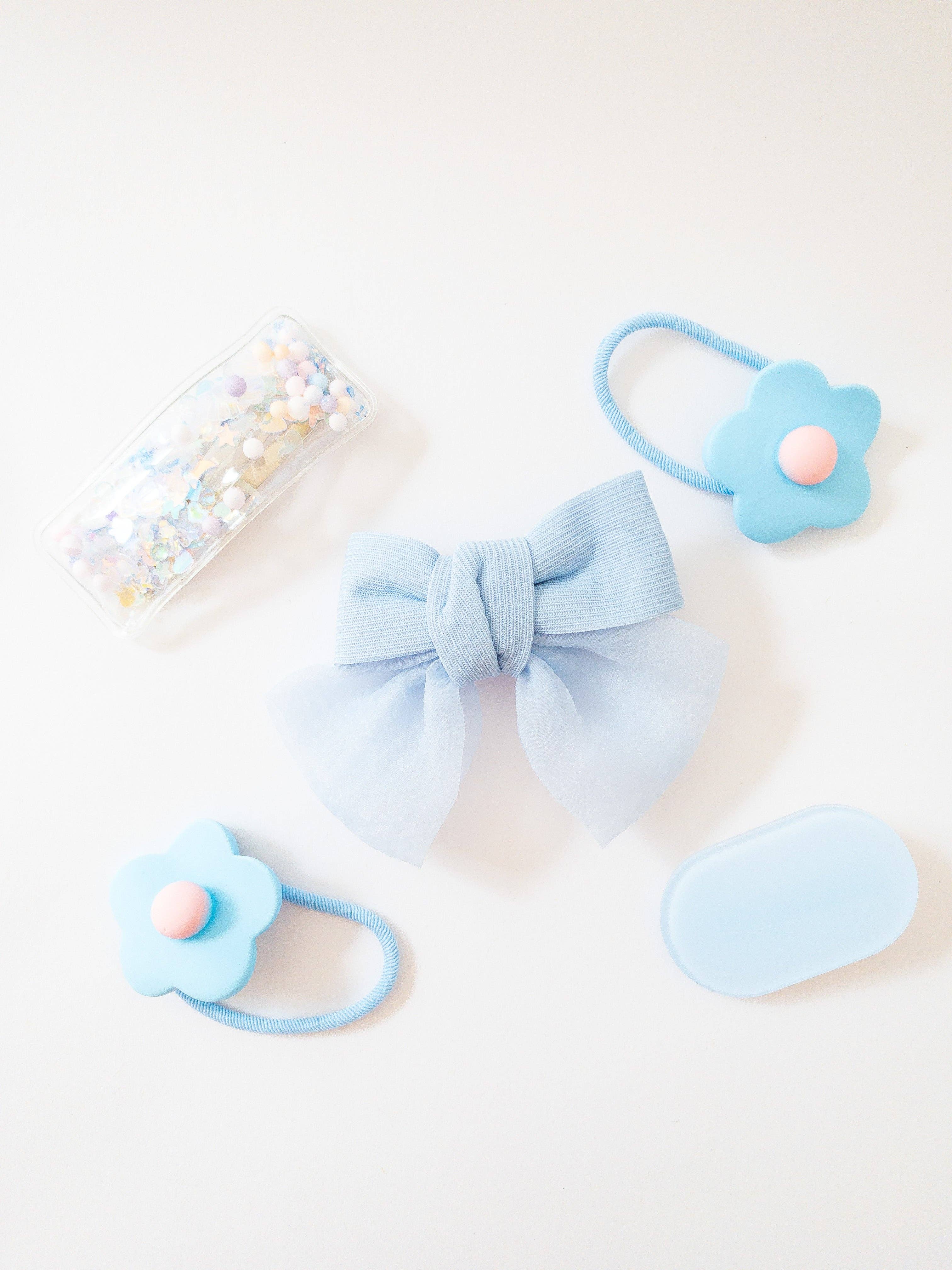 Eggy Cakes - Shay Bow and Confetti 5 Piece Hair Clip Set