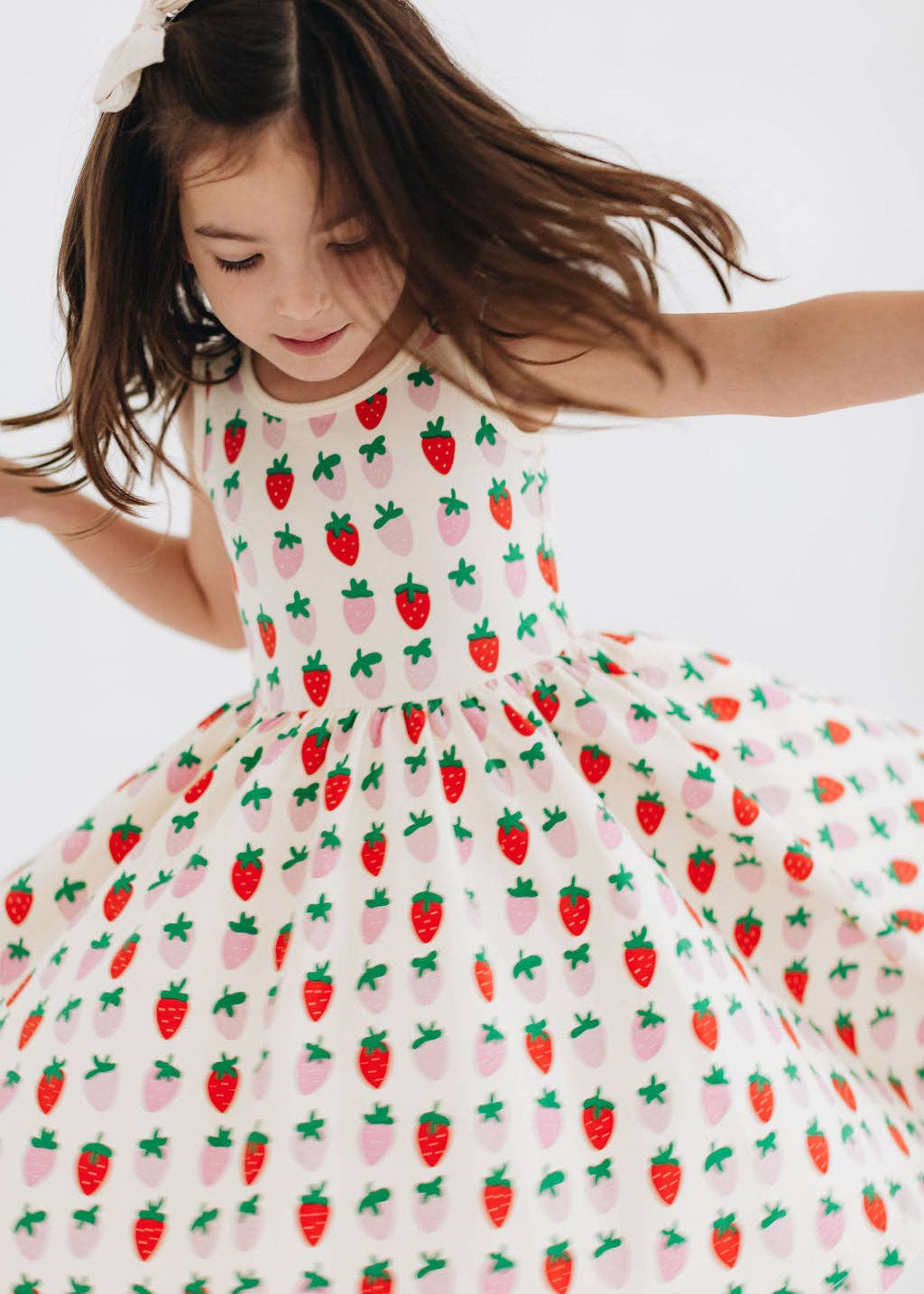 Good Apples Kids Sleeveless Twirl Dress - Strawberry Blush