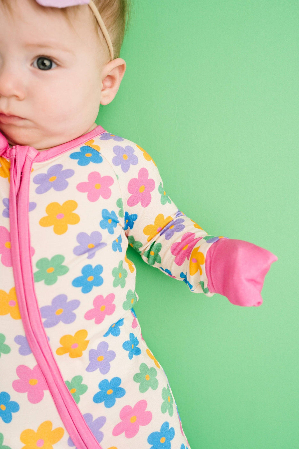 Little One Shop Bamboo Convertible Romper - Retro Flower