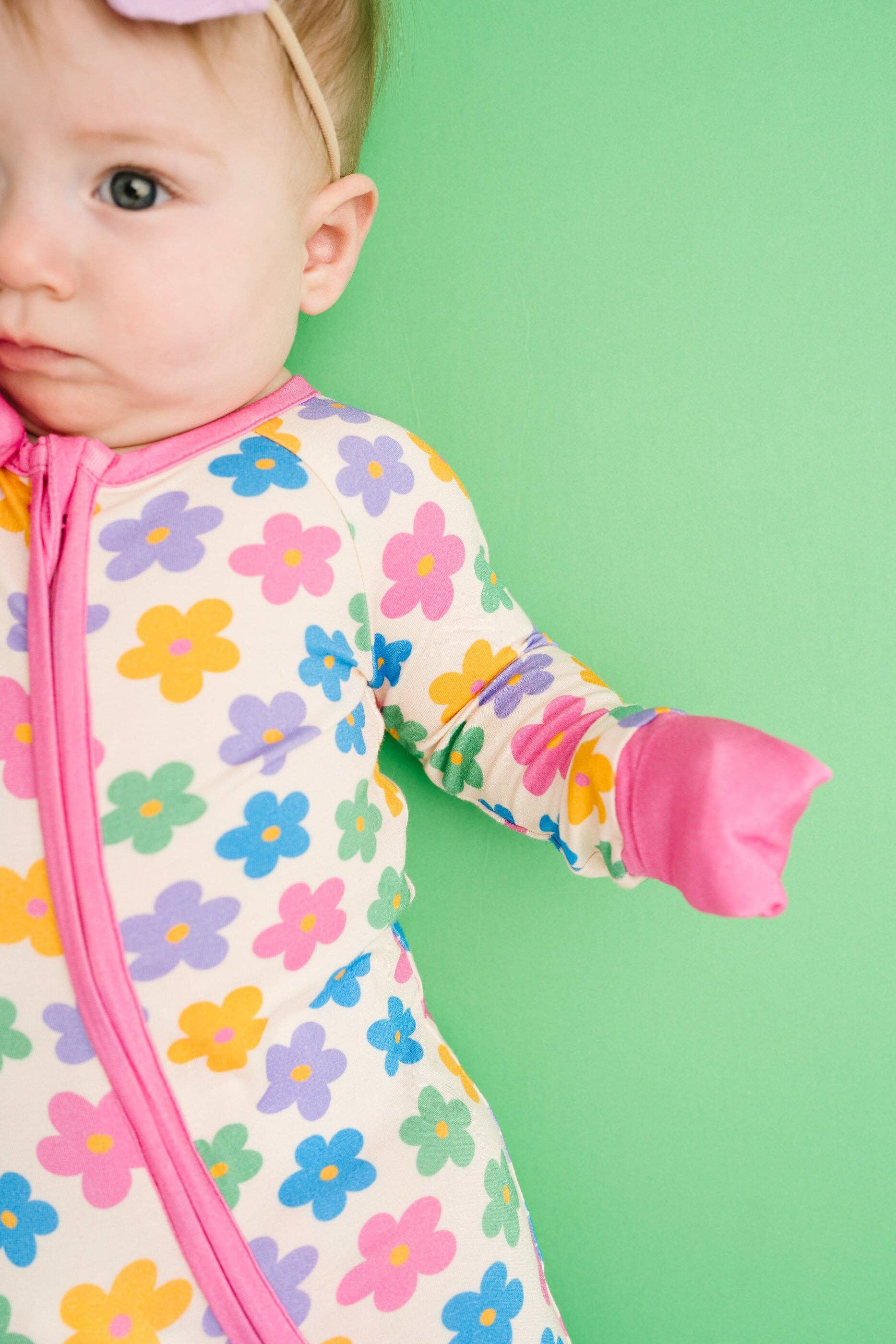 Little One Shop Bamboo Convertible Romper - Retro Flower