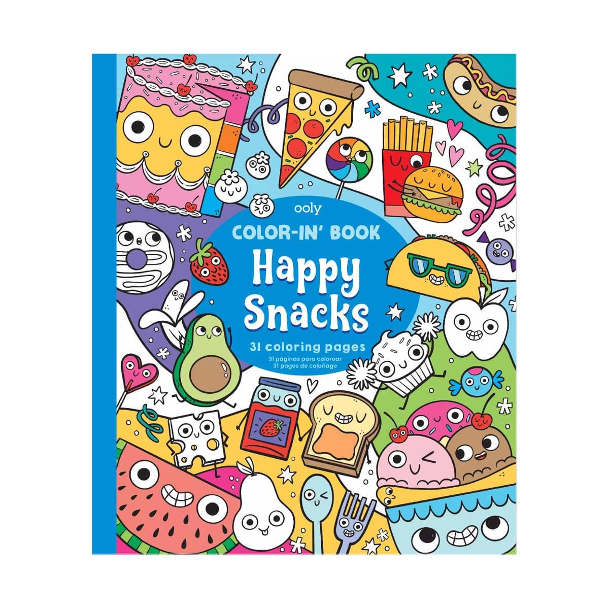OOLY - Color-in' Book: Happy Snacks