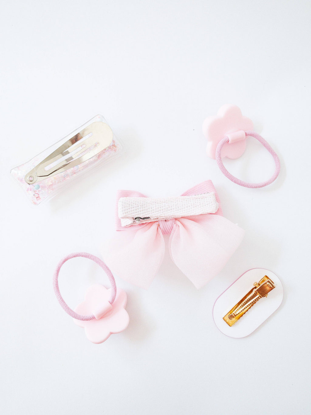 Eggy Cakes - Shay Bow and Confetti 5 Piece Hair Clip Set