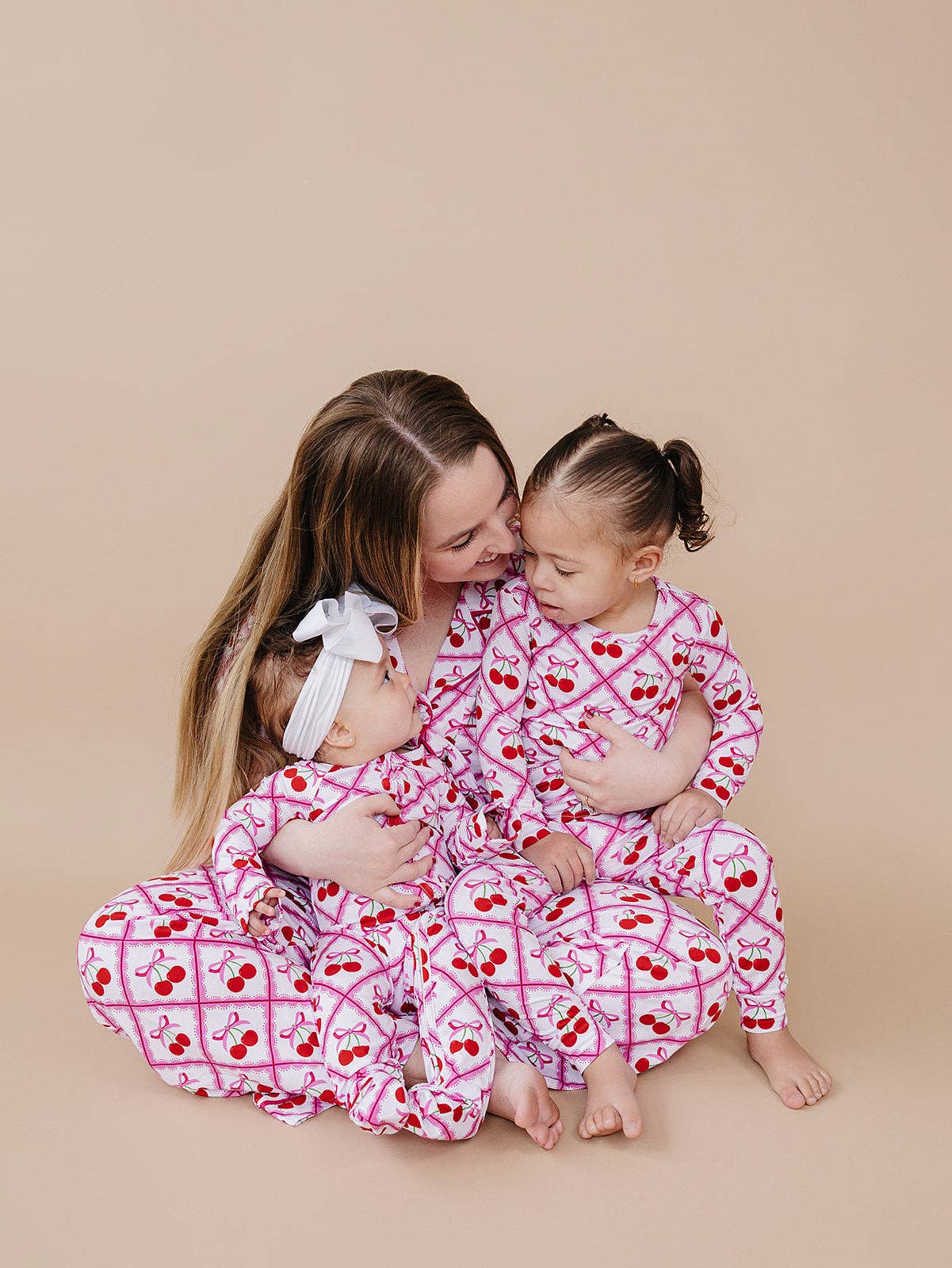 Lucky Panda Kids Bamboo PJs - Cherry Bow