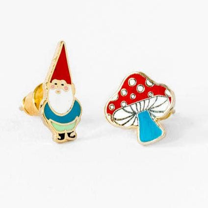 Yellow Owl Workshop - Gnome and Mushroom Earrings