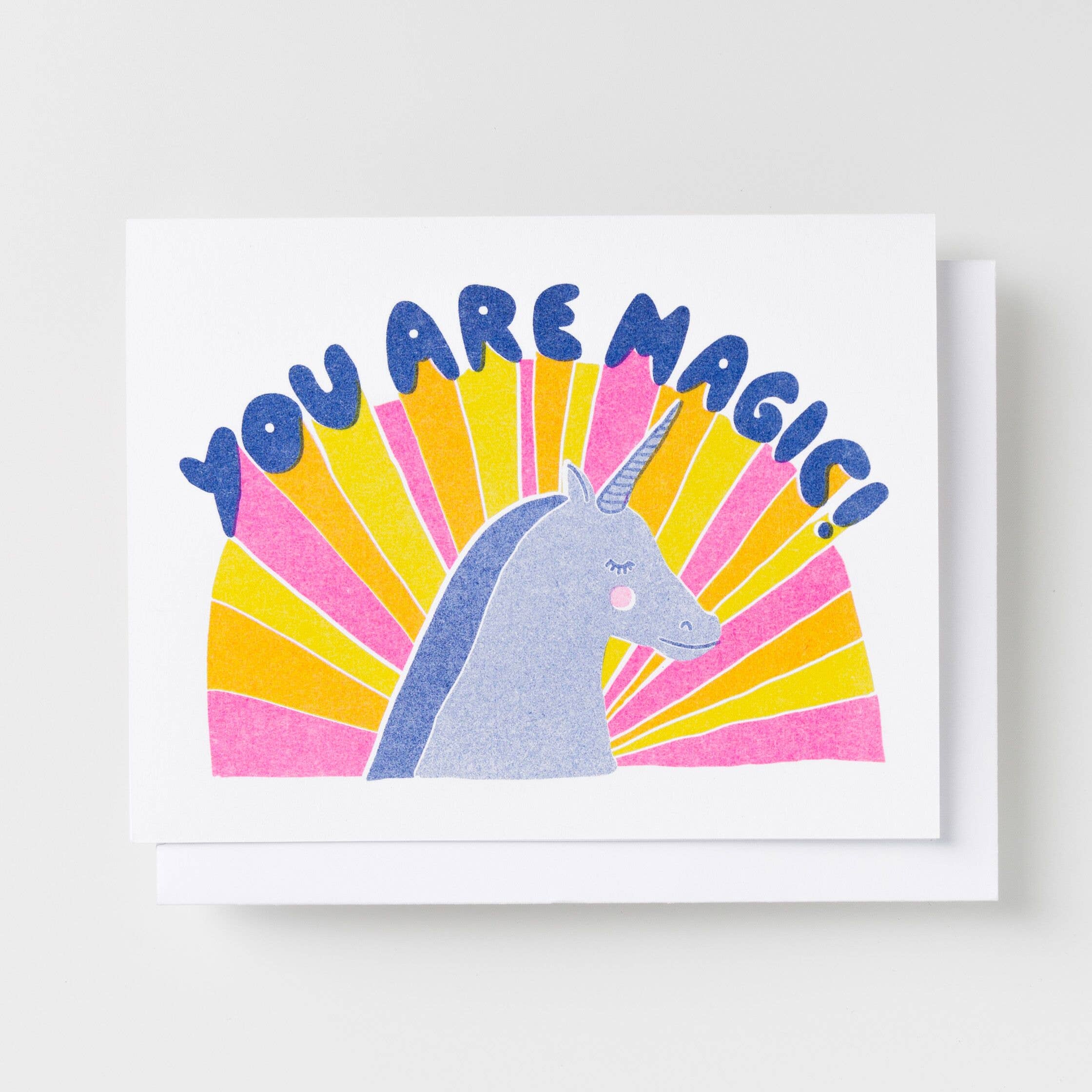 Yellow Owl Workshop - You Are Magic Risograph Card