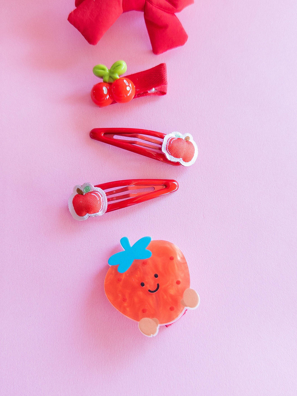 Eggy Cakes - Strawberry Puffy Bow Set