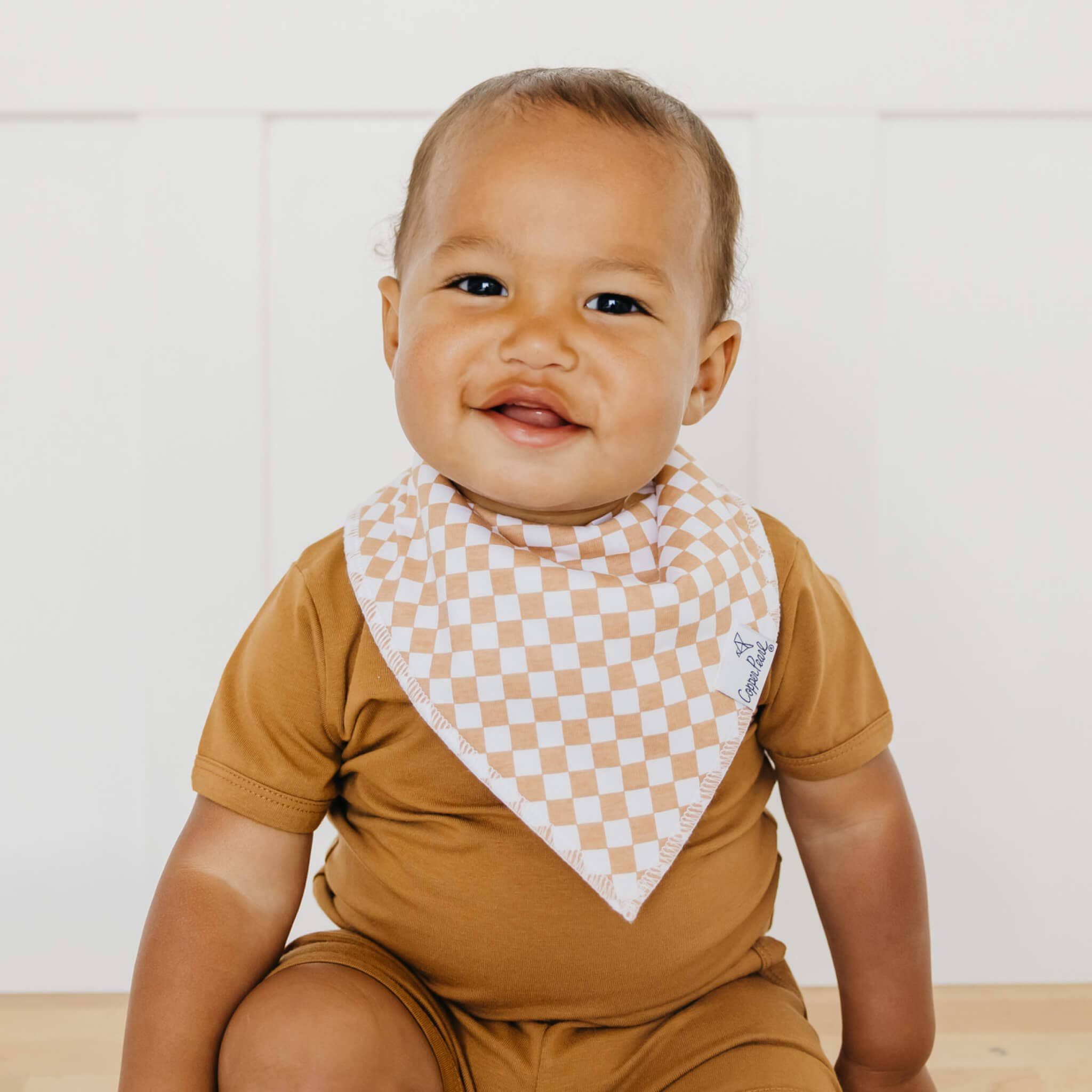 Copper Pearl Baby Bandana Bibs - Vance (Set of 4)