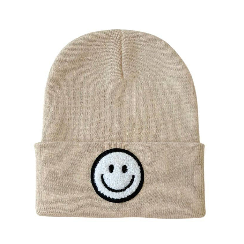 Lucky Panda Kids Smiley Beanie - Beige