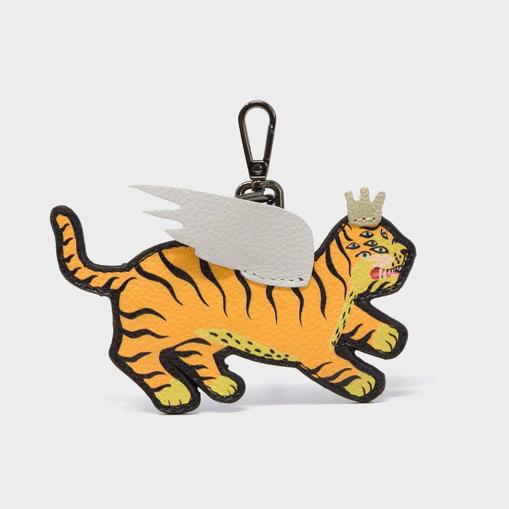 Min & Mon - Theo the Tiger - Yellow Leather Keychain