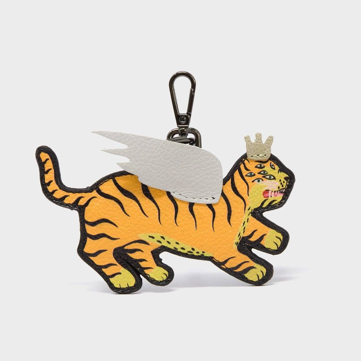 Min & Mon - Theo the Tiger - Yellow Leather Keychain