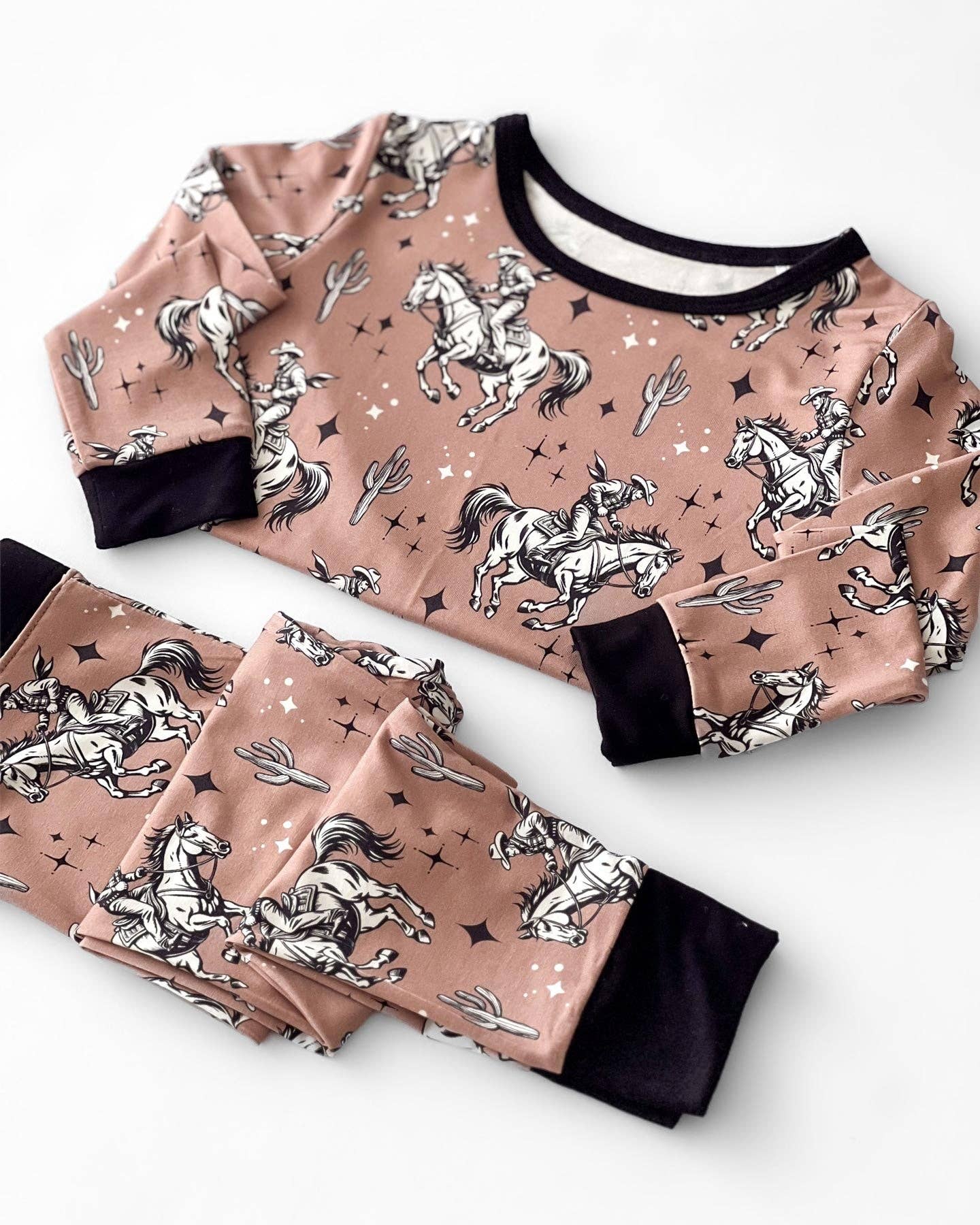 Lucky Panda Kids  Bamboo PJs - Desert Cowboy