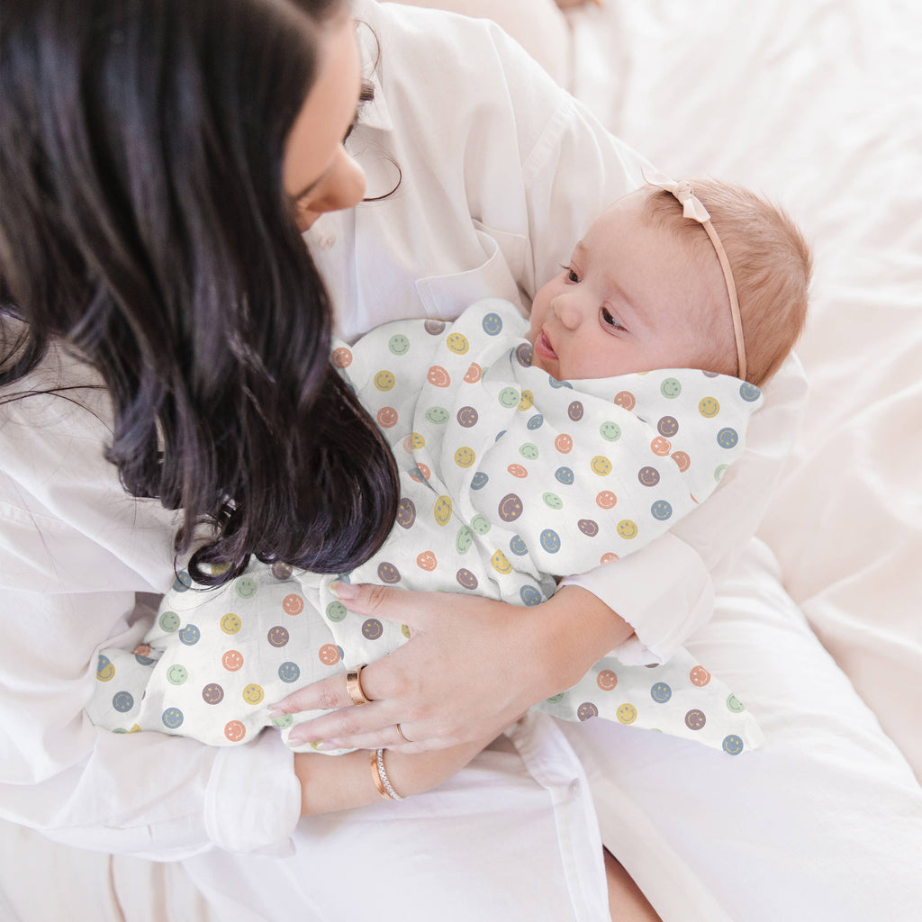 JuJuBe - Swaddle Blanket Set - Happy Baby Vibes