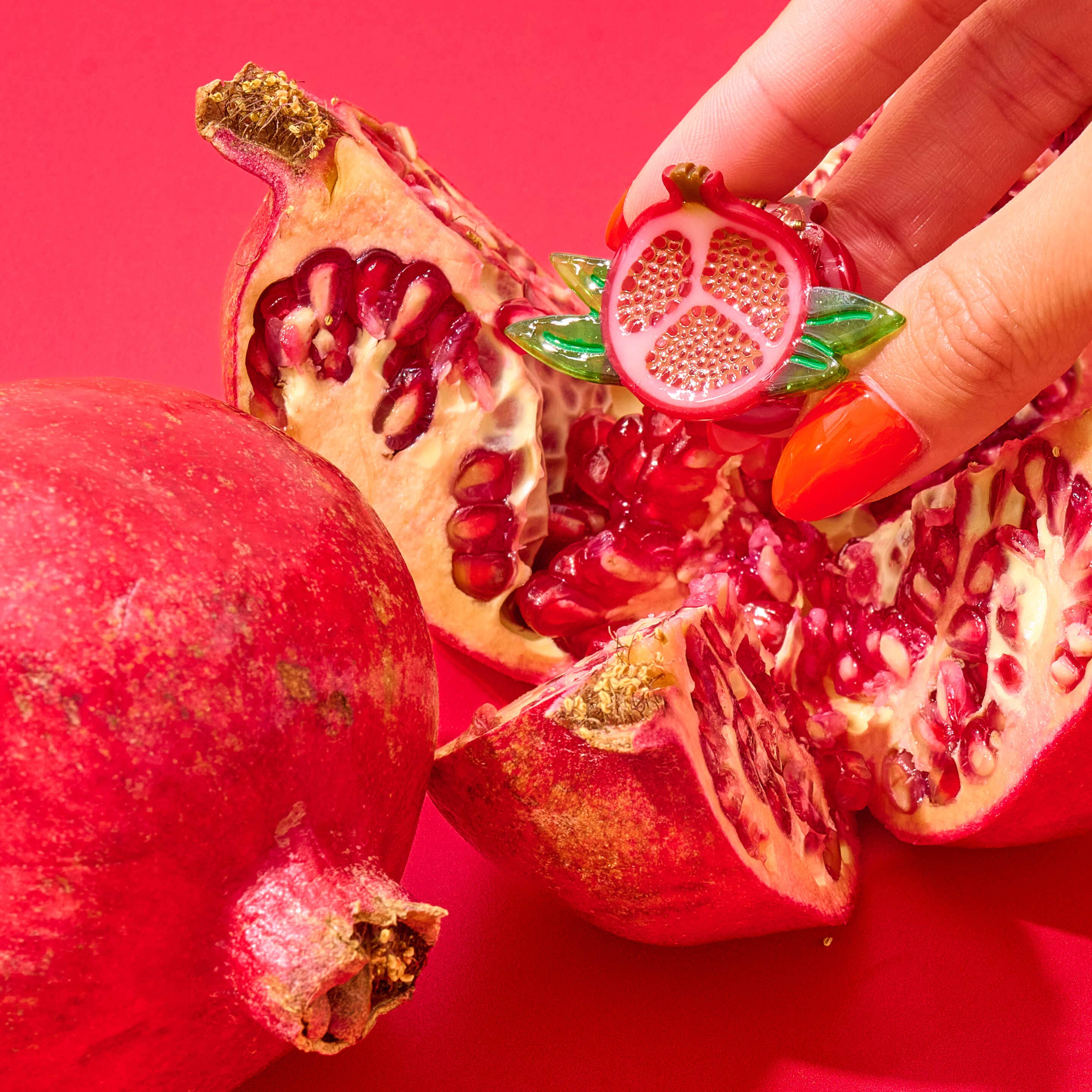 Jenny Lemons Hair Claw Clip - Mini Pomegranate
