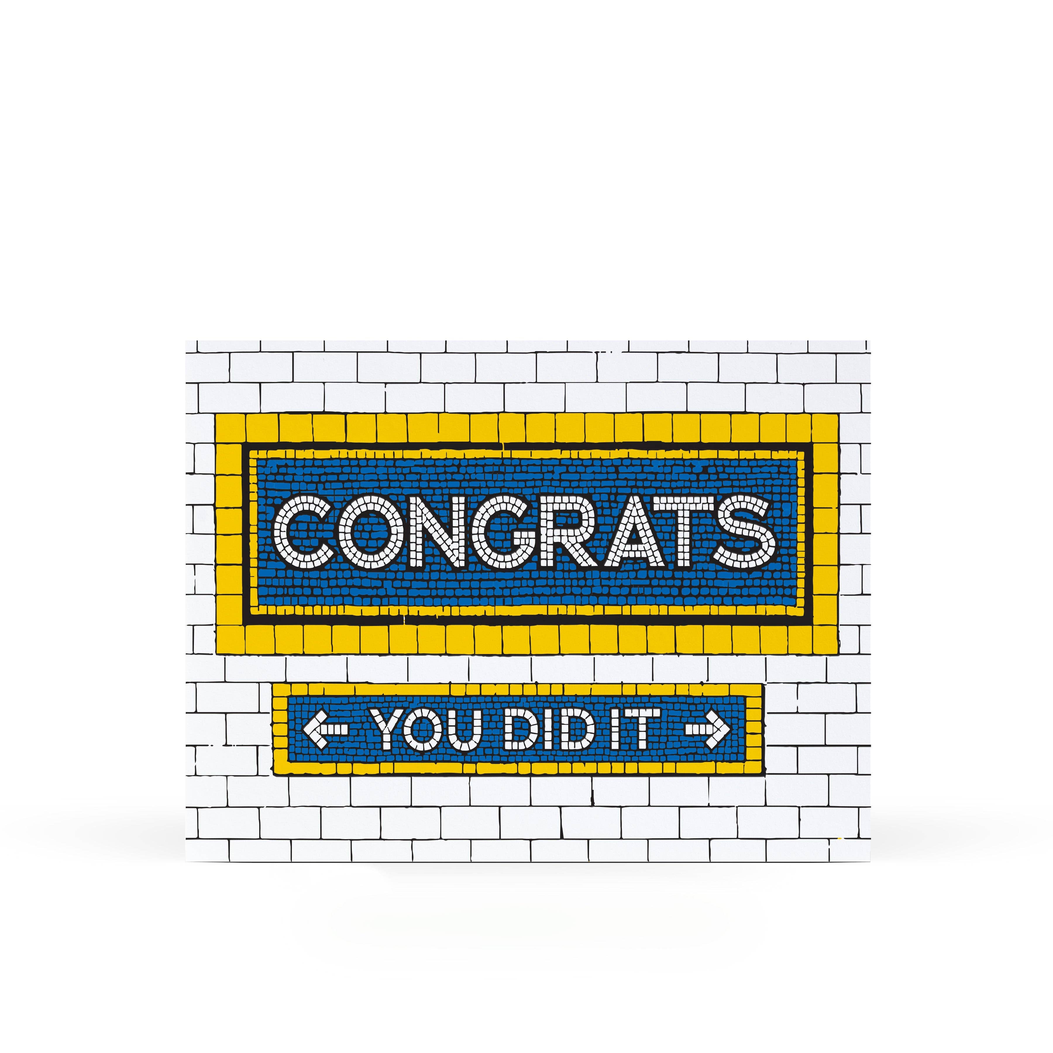Sweet Bippy Press - Congrats Tile Greeting Card