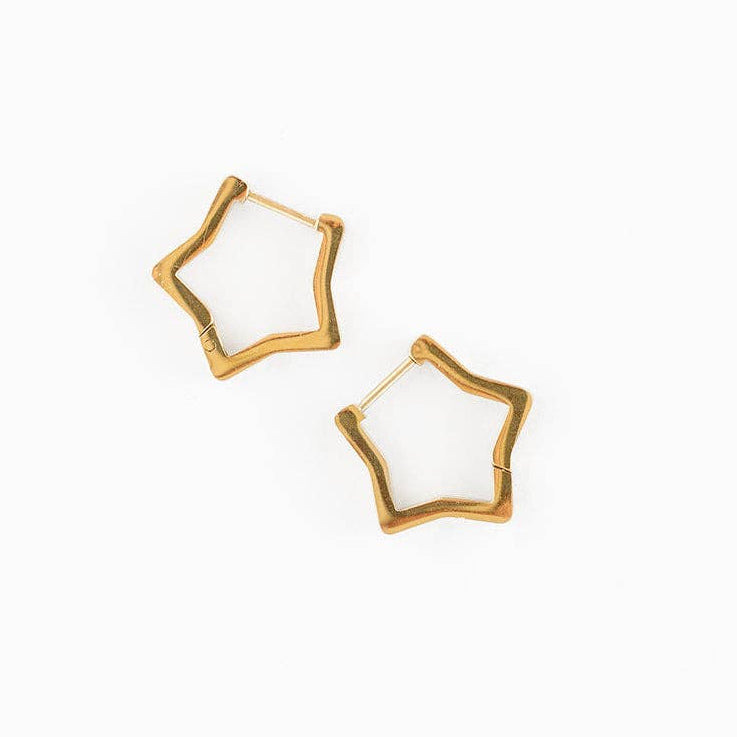 Pip Pop Post - Star Hoop Stud Earrings