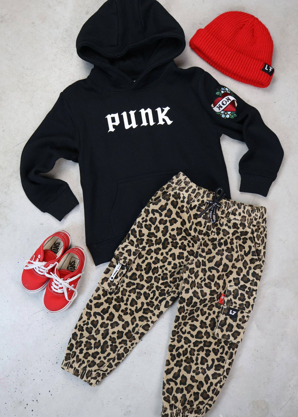 Little Trouble - Leopard Cord Cargos