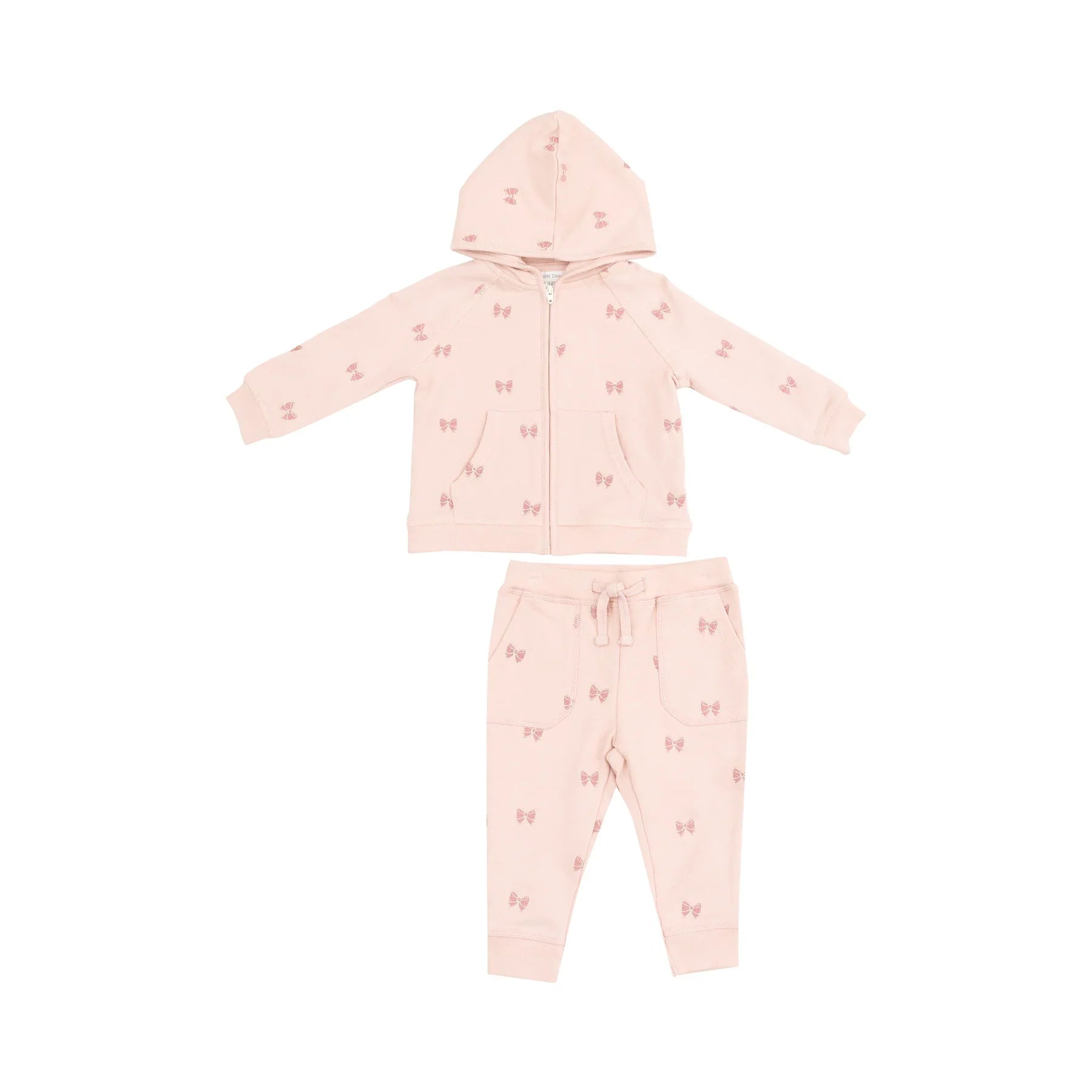 Angel Dear French Terry Hoodie & Jogger Set - Bow