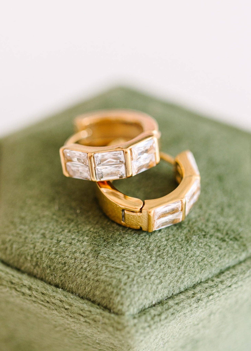 Pierced Co - Triple Baguette Huggies