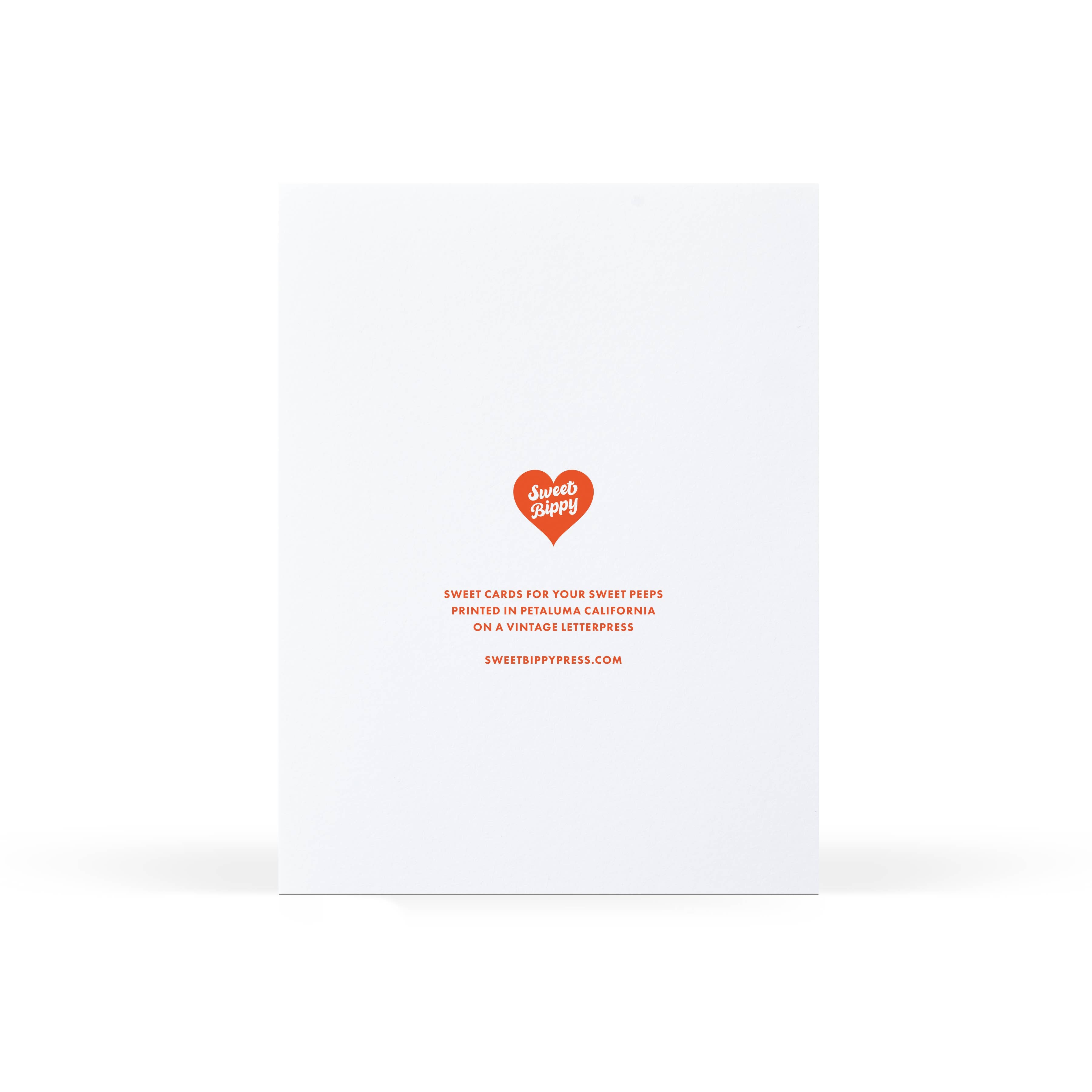 Sweet Bippy Press - Je t'aime Greeting Card