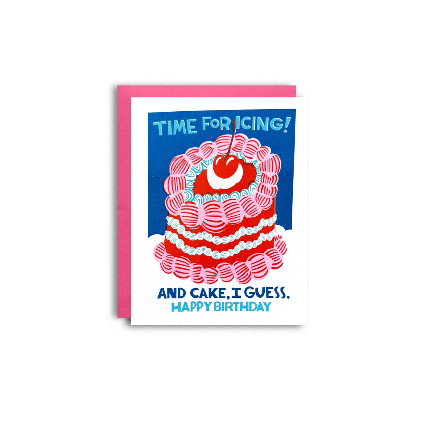 Pier Six Press Risograph Birthday Card - Time for Icing
