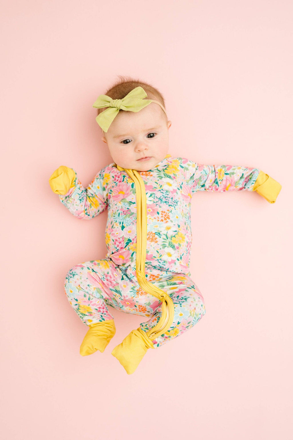 Little One Shop Bamboo Convertible Romper - Garden Glow