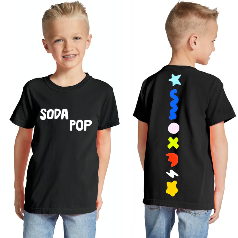 Soda Pop Youth T-Shirt - Black/White