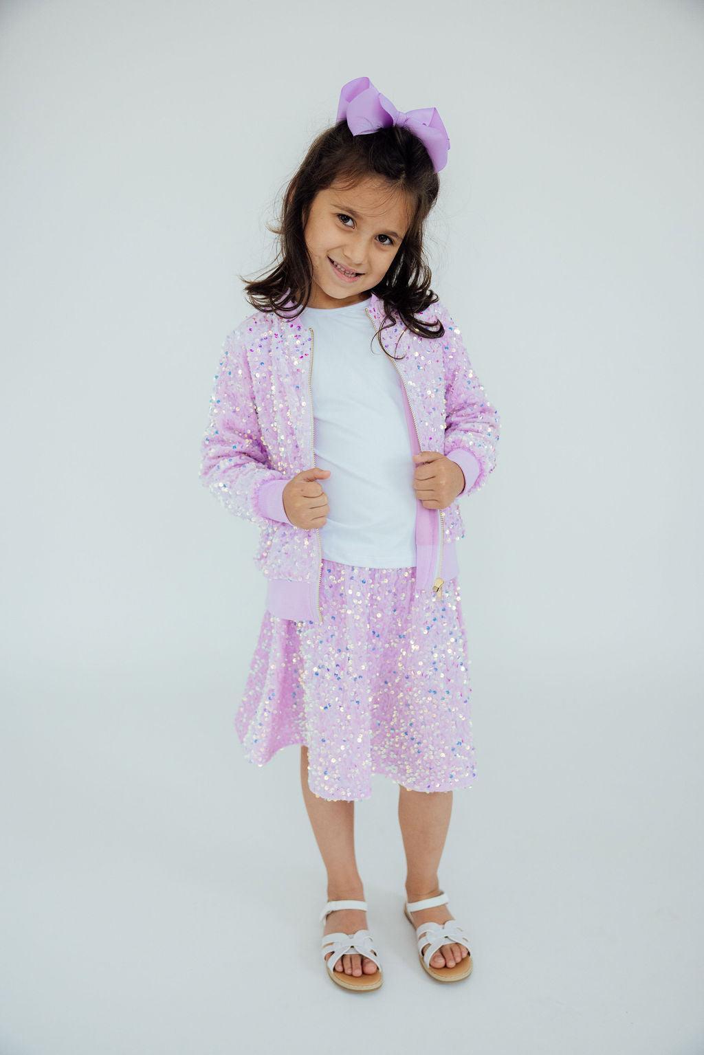 Mila & Rose Sequin Jacket - Lilac Velvet
