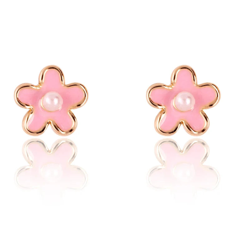 Girl Nation Earrings - Pink Flower (Final Sale)