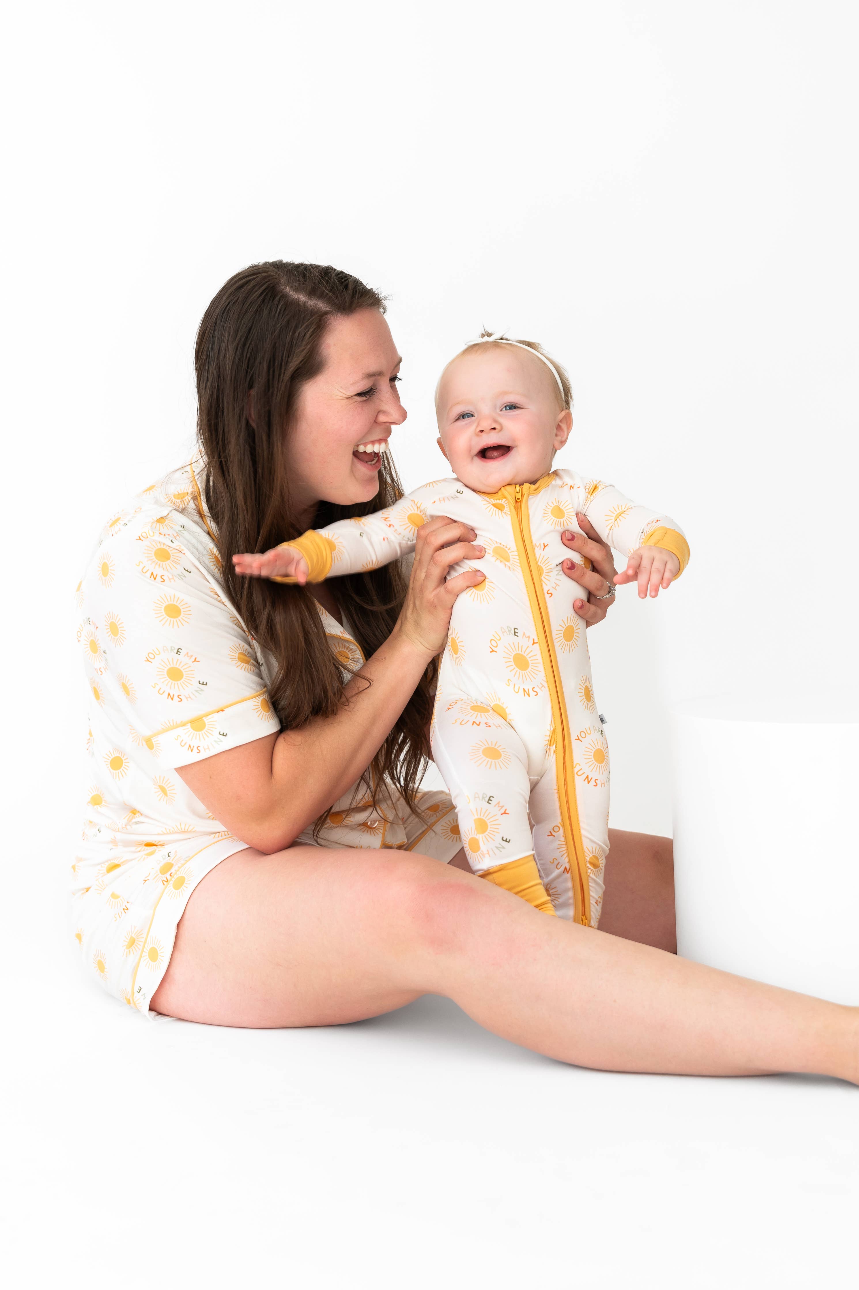 Hugga Babies Bamboo Convertible Romper - You Are My Sunshine