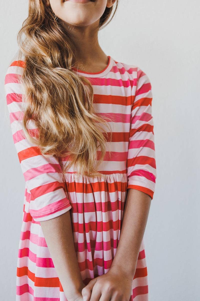 Mila & Rose 3/4 Sleeve Pocket Twirl Dress - All You Need is Love