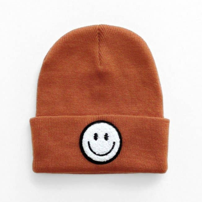 Lucky Panda Kids Smiley Beanie - Rust