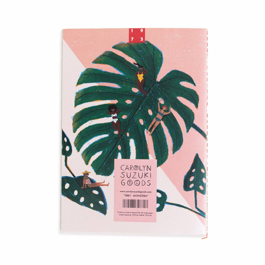 Carolyn Suzuki Canvas Notebook - Monstera