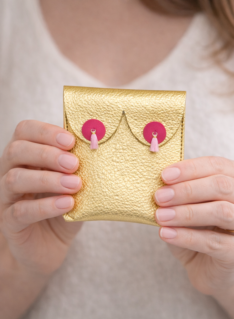 Itty Bitty Leather Coin Pouch - Gold