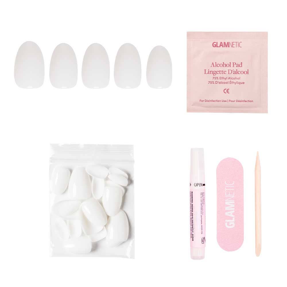 Glamnetic Press On Nails - White Swan