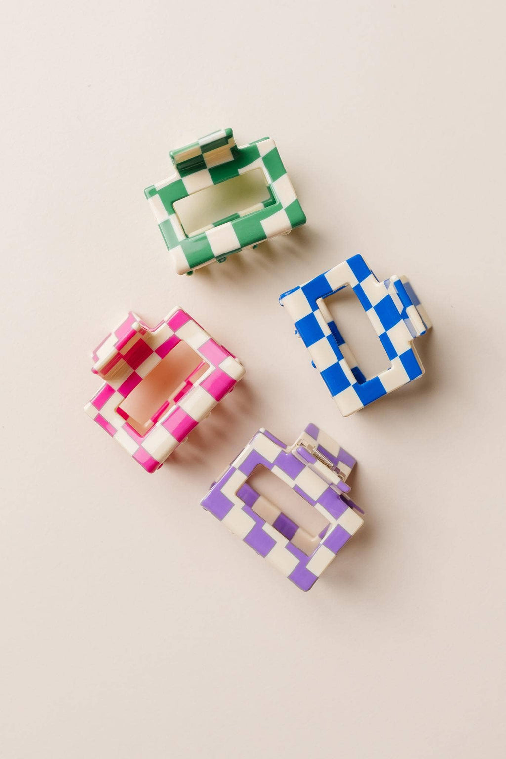 Mila & Rose - Checker Claw Clip