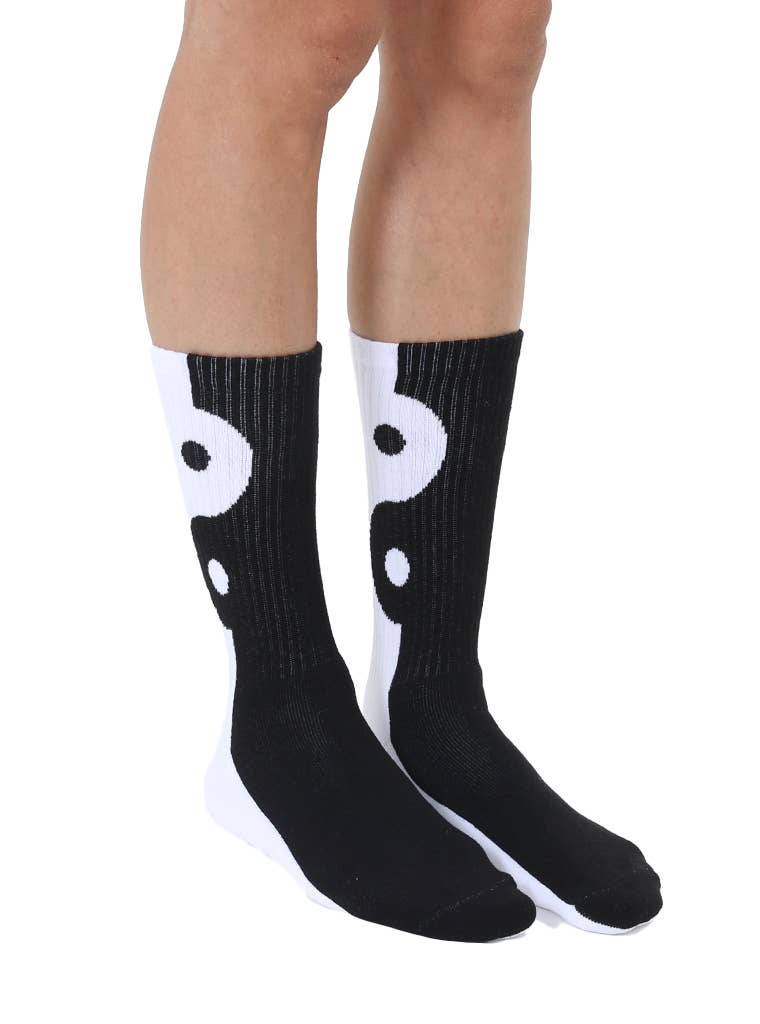 Living Royal Crew Socks - Yin Yang