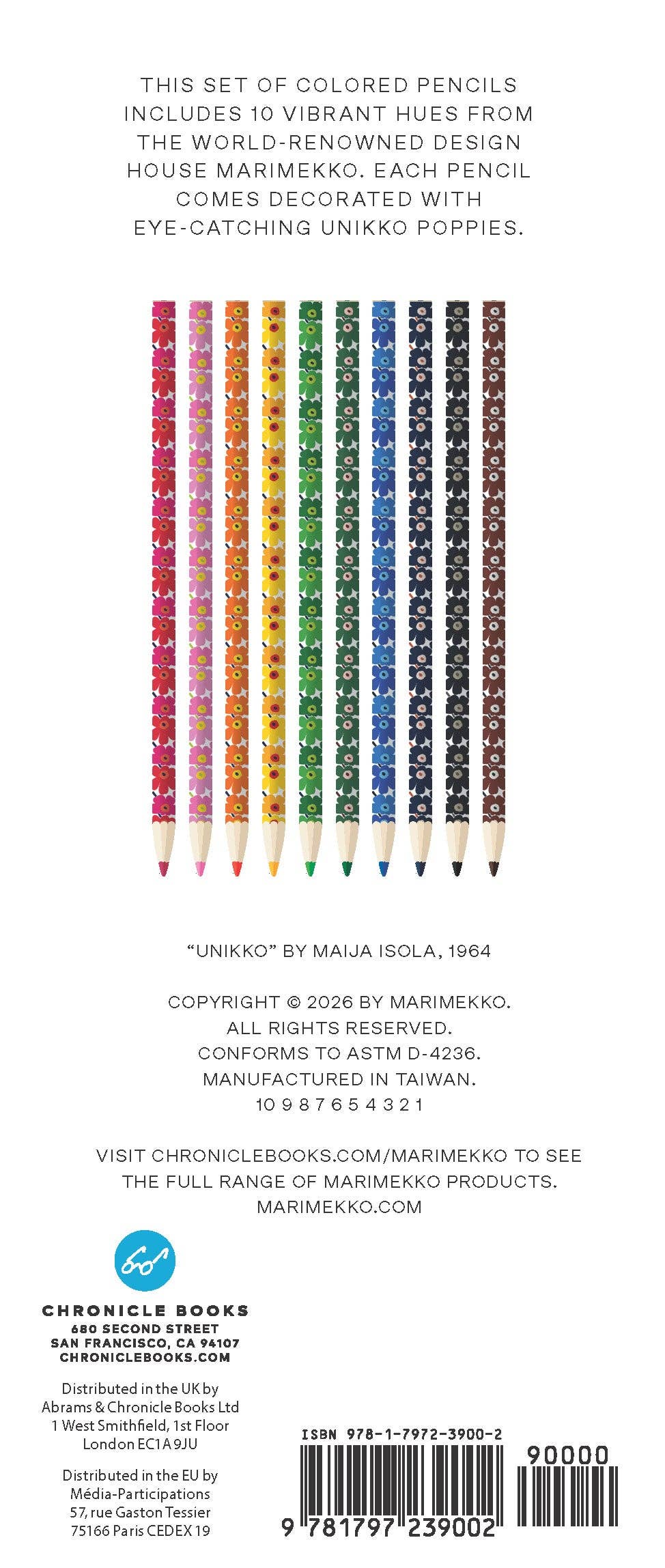 Chronicle Books - Marimekko Colored Pencils (Unikko)