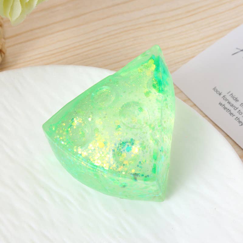 Glitter Cheese Slice Squishy