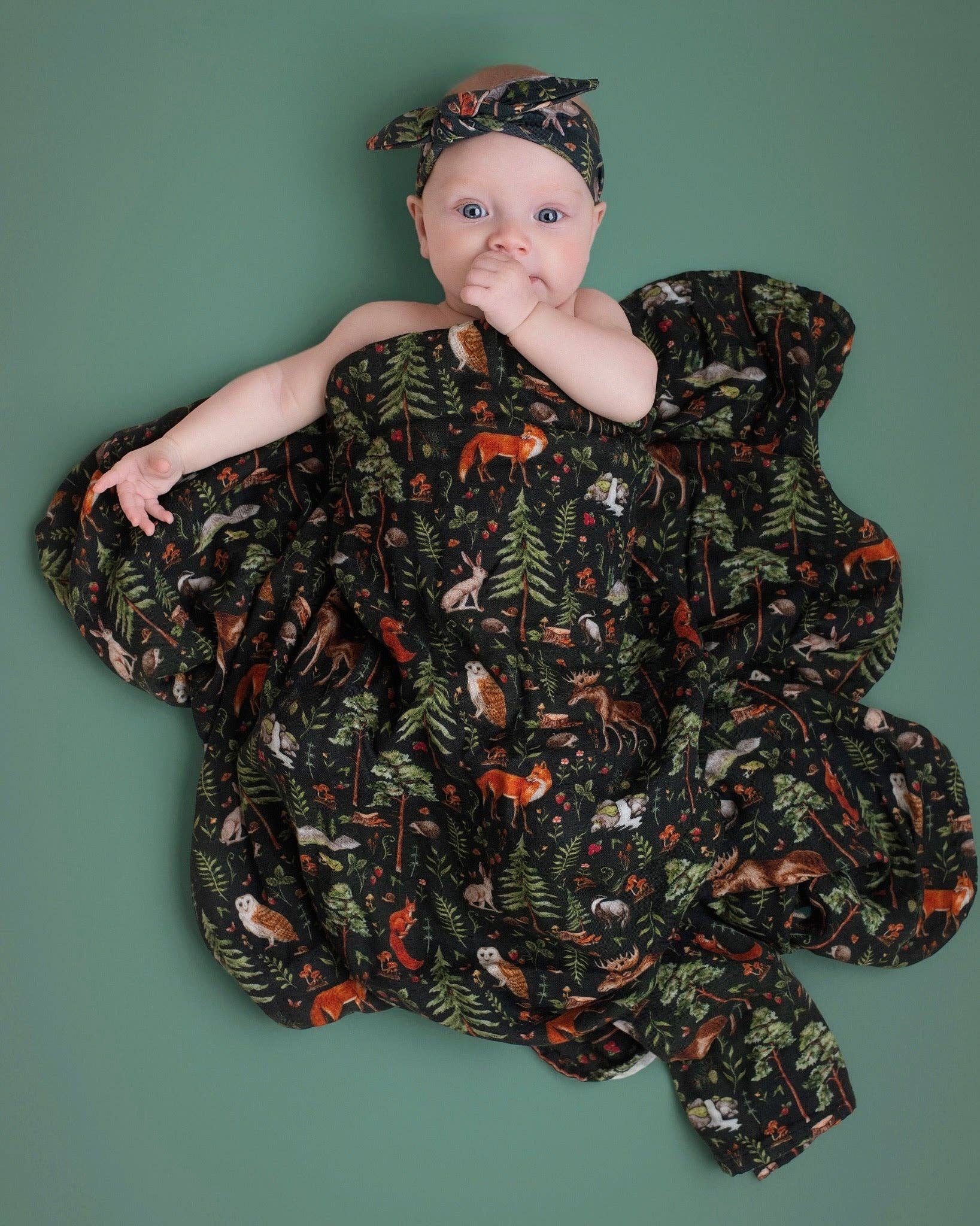 Jammie Session Bamboo Swaddle Blanket - Wood You Be My Friend