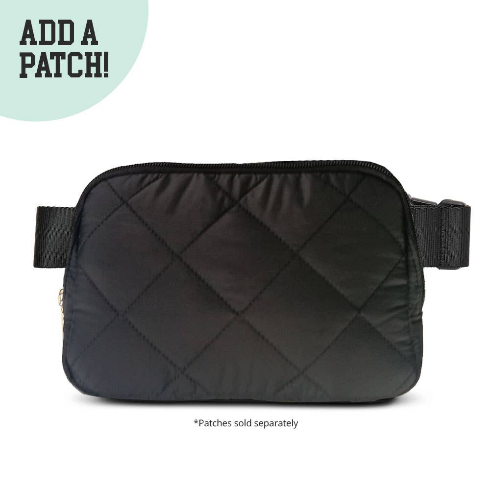 Top Trenz Inc Puffer Belt Bag - Diamond Black