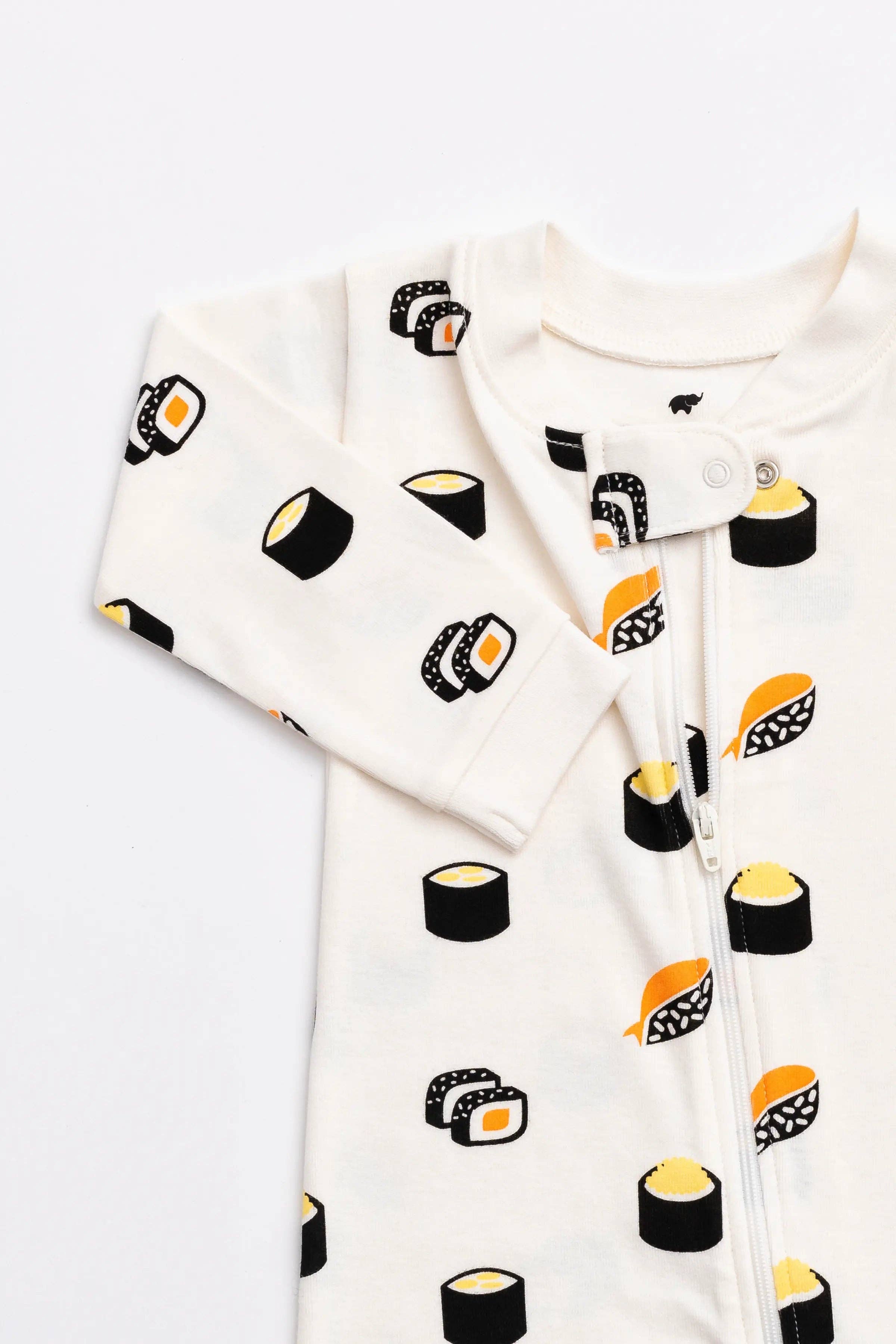 Monica + Andy Zip Romper - Sushi Rolls