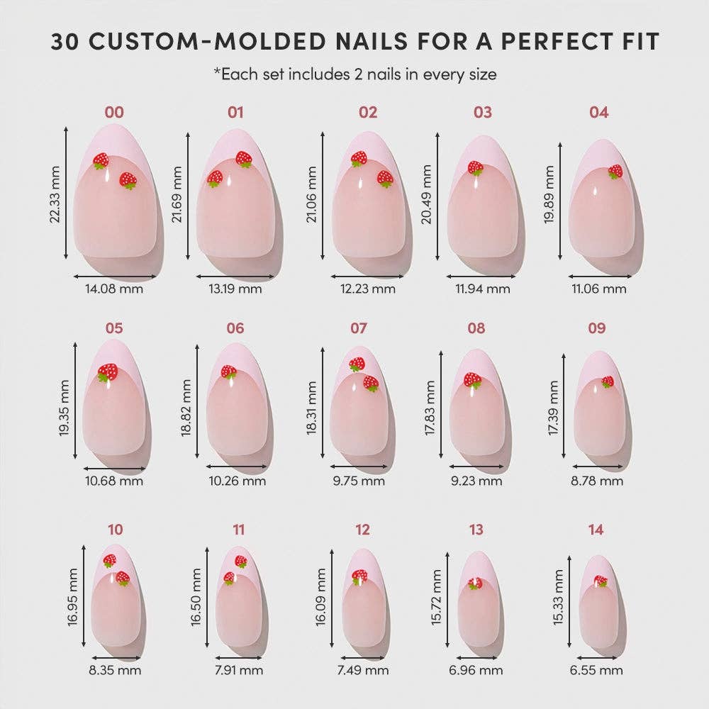 Glamnetic Press On Nails - Strawberry Bits