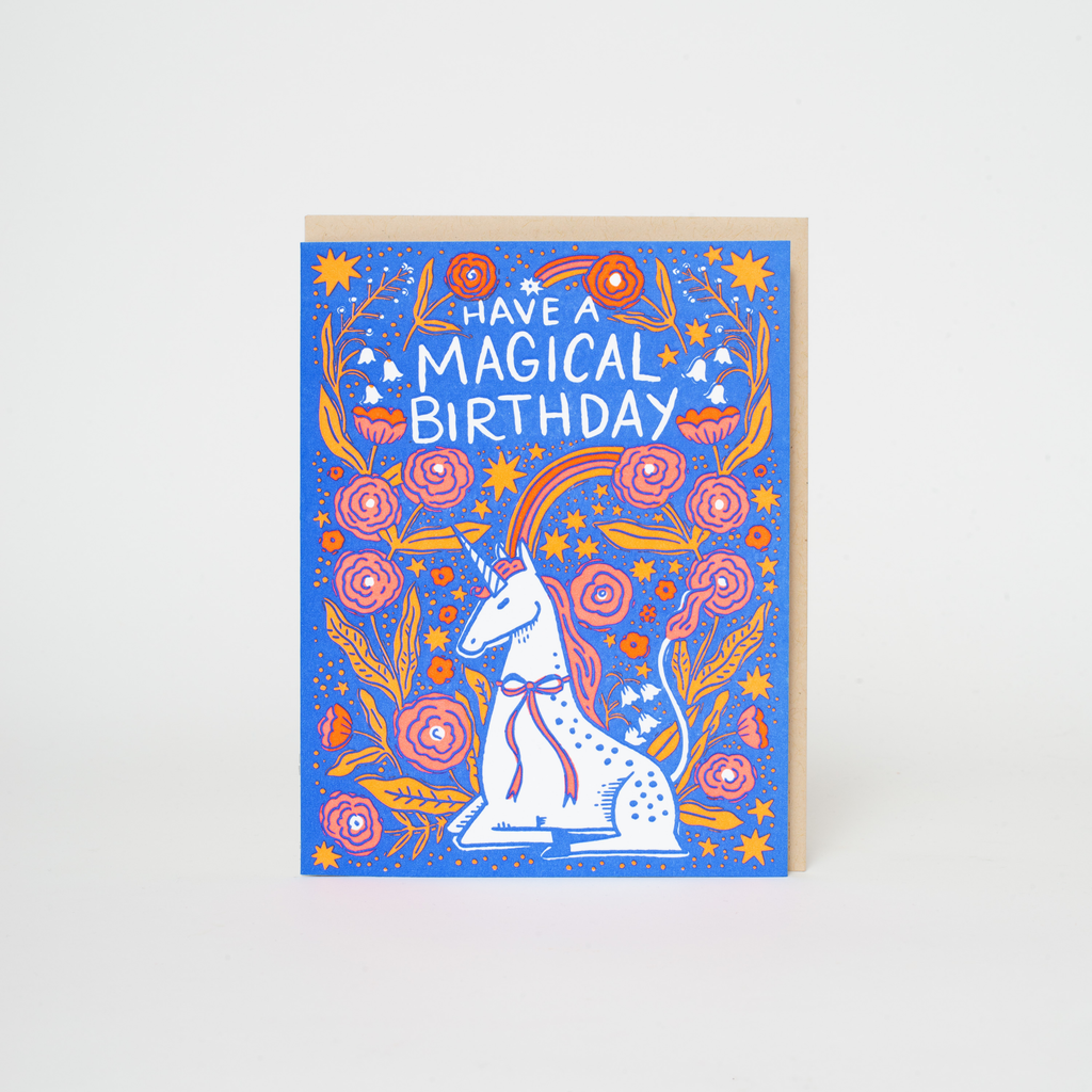 Egg Press Greeting Card - Have A Magical Birthday Unicorn