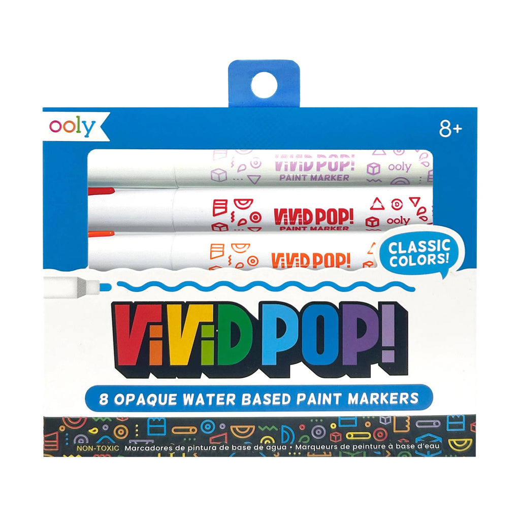 OOLY - Vivid Pop! Opaque Water-Based Paint Markers - Classic