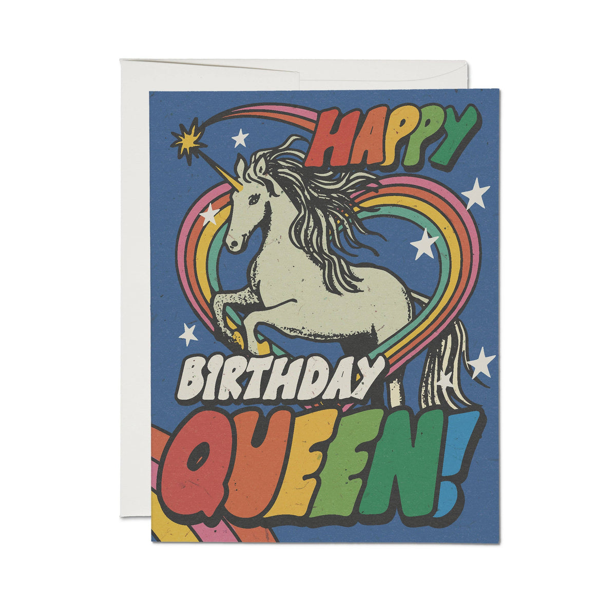 Red Cap Cards Greeting Card - Unicorn Queen