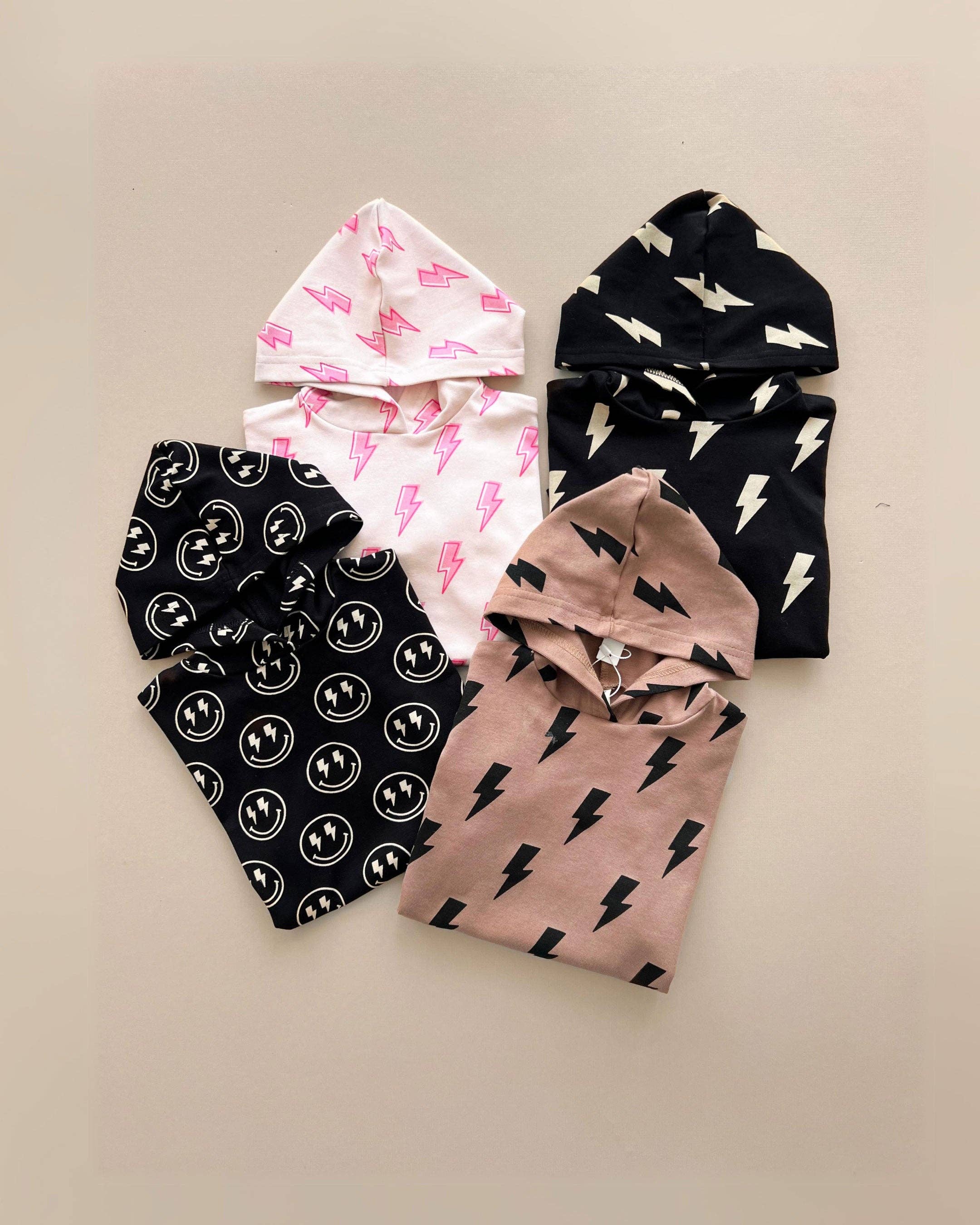 Lucky Panda Kids Hooded Bubble Romper - Pink Bolts