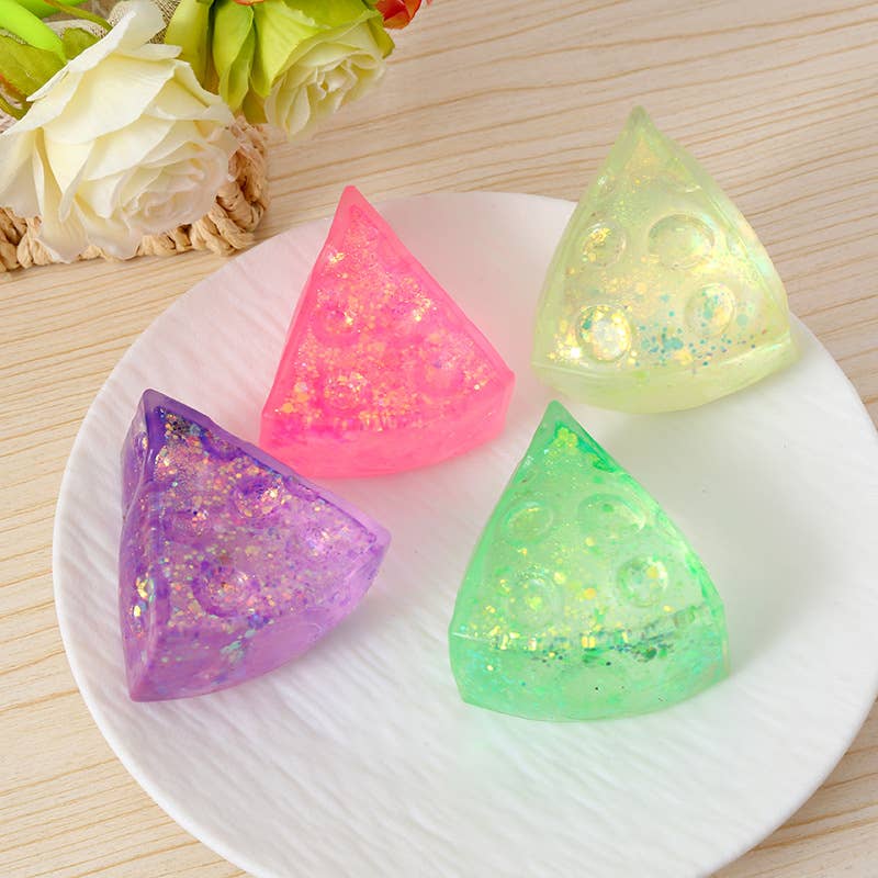 Glitter Cheese Slice Squishy