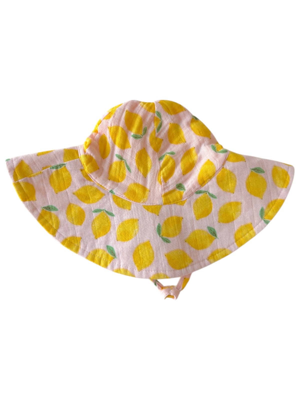 SIIX Collection Muslin Wide Brim Sunhat - Lemon Sorbet