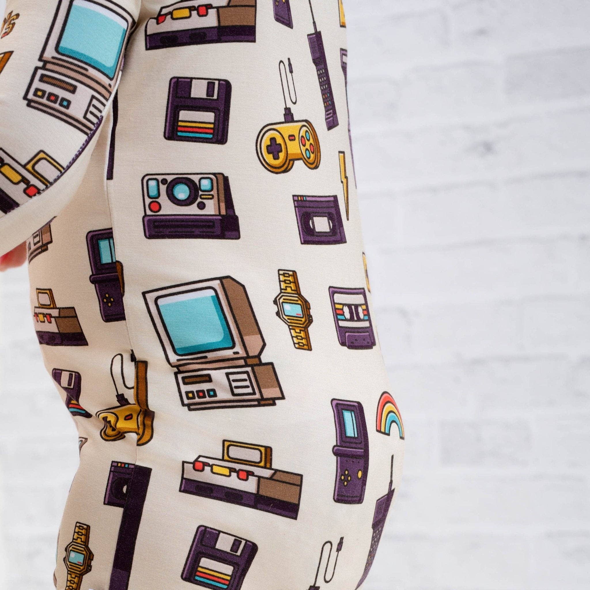 Jammie Session Bamboo Romper - 90's Retro